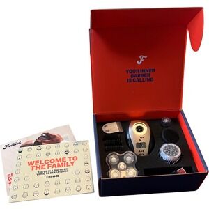 Freebird Flex Series Shaving Kit Mens Electric Rotary Head Shaver Gold